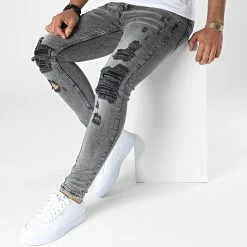 Vente flash 👏 Jean Skinny DHZ-3843 Gris de Classic Series ❤️ -Classic Series Soldes classic series 336433 DHZ 3843 1 FUME 20220919T160203 03