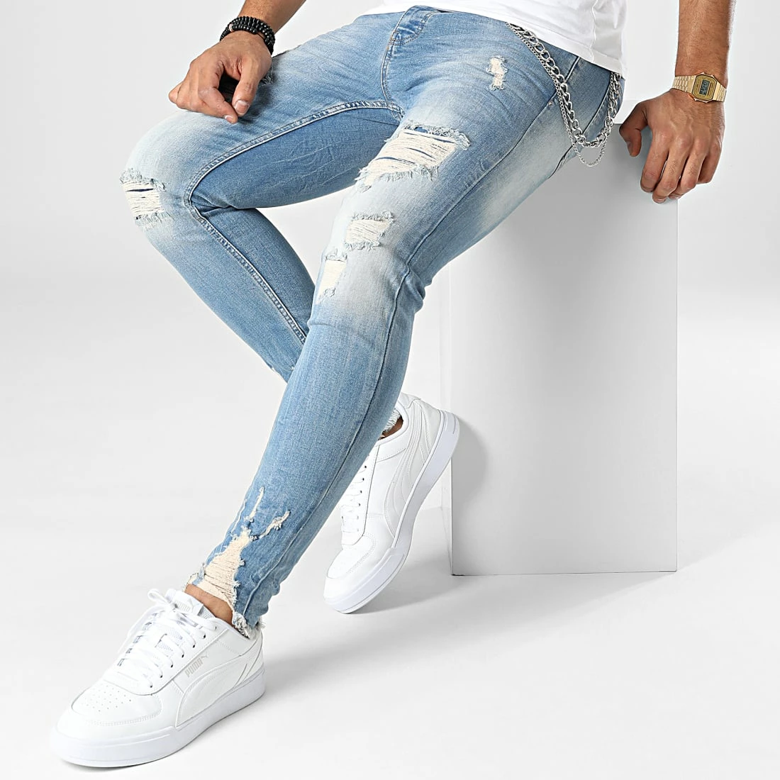 Meilleur prix 🎁 Jean Skinny DHZ-3885 Bleu Wash de Classic Series 🌟 5 Meilleur prix 🎁 Jean Skinny DHZ-3885 Bleu Wash de Classic Series 🌟 – Image 3