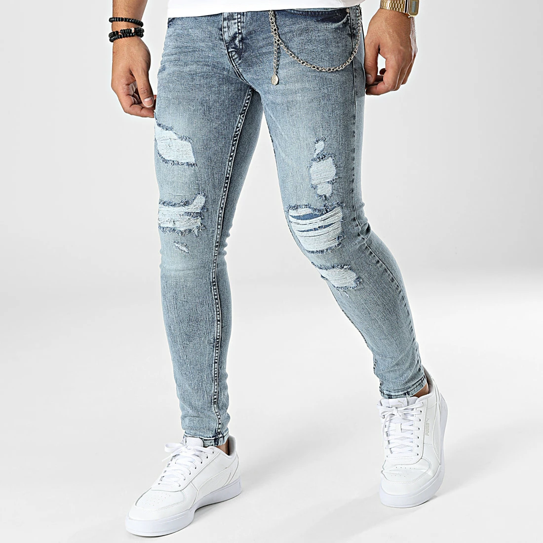 Promo 😀 Jean Skinny DHZ-3846 Bleu Wash de Classic Series 🧨 3 Promo 😀 Jean Skinny DHZ-3846 Bleu Wash de Classic Series 🧨