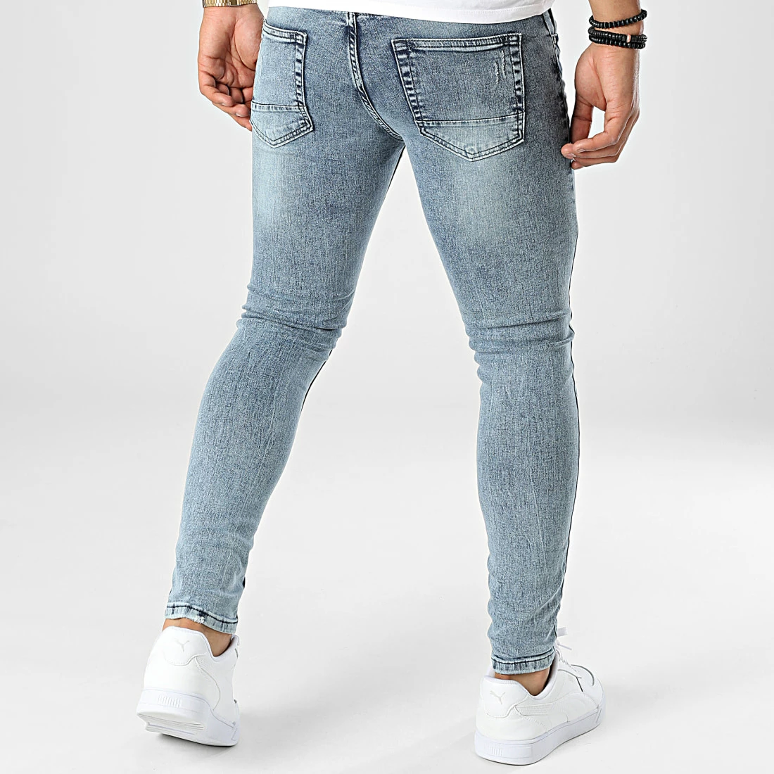 Promo 😀 Jean Skinny DHZ-3846 Bleu Wash de Classic Series 🧨 6 Promo 😀 Jean Skinny DHZ-3846 Bleu Wash de Classic Series 🧨 – Image 4