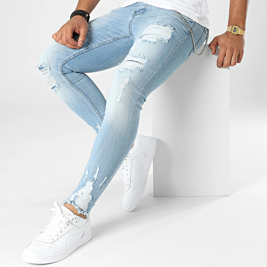 Sortie 💯 Jean Skinny DHZ-3845 Bleu Wash de Classic Series 🎉 5 Sortie 💯 Jean Skinny DHZ-3845 Bleu Wash de Classic Series 🎉 – Image 3