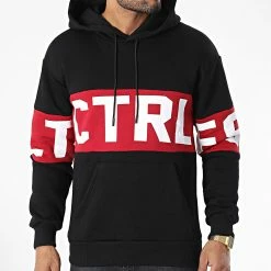 Promo ⌛ Sweat Capuche GK-1117 Noir de Classic Series 😀