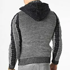 Acheter ⭐ Gilet Capuche 3002 Noir Blanc de Classic Series ✨ -Classic Series Soldes classic series 336666 3002 BLACK WHITE 20220912T155447 04