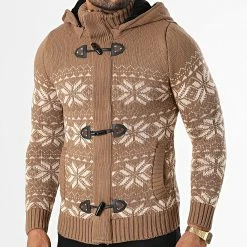 Le moins cher 😀 Gilet Capuche 3001 Marron Beige de Classic Series 😉