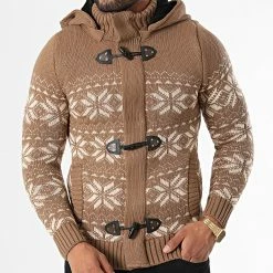 Le moins cher 😀 Gilet Capuche 3001 Marron Beige de Classic Series 😉 -Classic Series Soldes classic series 336744 3001 TABAC 20220916T150224 03