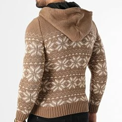 Le moins cher 😀 Gilet Capuche 3001 Marron Beige de Classic Series 😉 -Classic Series Soldes classic series 336744 3001 TABAC 20220916T150226 04