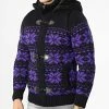 Meilleur prix ❤️ Gilet Capuche 3001 Bleu Marine Violet de Classic Series ❤️ -Classic Series Soldes classic series 336747 3001 BLUE 20220912T155409 01
