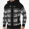 Nouveau 🔔 Gilet Capuche 3001 Noir Blanc de Classic Series 🎁 -Classic Series Soldes classic series 336751 3001 BLACK WHITE 20220916T150021 01
