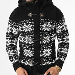 Nouveau 🔔 Gilet Capuche 3001 Noir Blanc de Classic Series 🎁 -Classic Series Soldes classic series 336751 3001 BLACK WHITE 20220916T150023 03