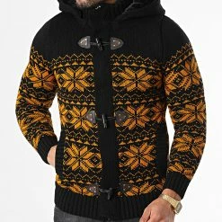 Vente flash ✨ Gilet Capuche 3001 Noir Jaune Moutarde de Classic Series 🧨 -Classic Series Soldes classic series 336753 3001 YELLOW 20220916T150057 03