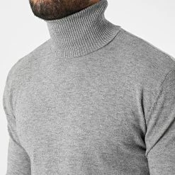 Nouveau ⌛ Pull Col Roulé 6741 Gris Chiné de Classic Series 🛒 -Classic Series Soldes classic series 337012 6741 GRIS CHINE 20220915T151501 02