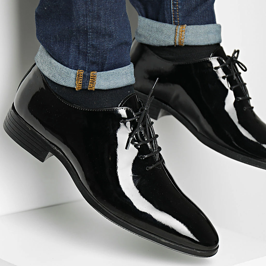 Bon marché 🤩 Chaussures 2541 Black Patent Leather de Classic Series 🎉 3 Bon marché 🤩 Chaussures 2541 Black Patent Leather de Classic Series 🎉