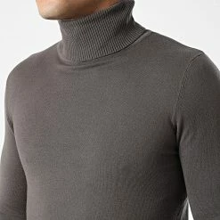 Coupon 🤩 Pull Col Roulé J663 Taupe de Classic Series 🎁 -Classic Series Soldes classic series 338024 J663 12 20220921T154423 02