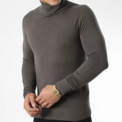 Coupon 🤩 Pull Col Roulé J663 Taupe de Classic Series 🎁 -Classic Series Soldes classic series 338024 J663 12 20220921T154424 03