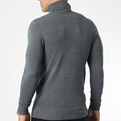 Promo 🌟 Pull Col Roulé J663 Gris Chiné de Classic Series 👏 -Classic Series Soldes classic series 338028 J663 9 20220921T154442 04