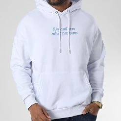 Vente flash 🛒 Sweat Capuche 22-K048 Blanc de Classic Series 🔔 -Classic Series Soldes classic series 338030 22 K048 BEYAZ 20220922T160513 03
