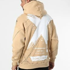 Nouveau 🎉 Sweat Capuche 22-K083 Beige de Classic Series 🎁 -Classic Series Soldes classic series 338035 22 K083 TAN 20220922T155755 04