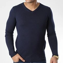 Le moins cher 👍 Pull J662 Bleu Marine de Classic Series ⭐ -Classic Series Soldes classic series 338091 J662 5 20220921T160606 03