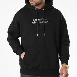 Meilleur prix 🎁 Sweat Capuche 22-K048 Noir de Classic Series ⌛ -Classic Series Soldes classic series 338103 22 K048 SIYAH 20220922T155229 03