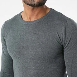 Promo 🌟 Pull J661 Gris Anthracite Chiné de Classic Series 🔔 -Classic Series Soldes classic series 338129 J661 9 20220922T152024 02