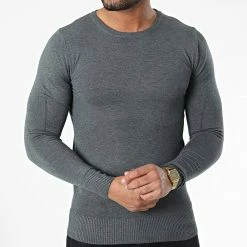 Promo 🌟 Pull J661 Gris Anthracite Chiné de Classic Series 🔔 -Classic Series Soldes classic series 338129 J661 9 20220922T152025 03