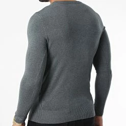 Promo 🌟 Pull J661 Gris Anthracite Chiné de Classic Series 🔔 -Classic Series Soldes classic series 338129 J661 9 20220922T152027 04