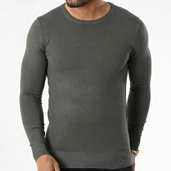 Meilleure vente 🔔 Pull J661 Vert Kaki de Classic Series 😍