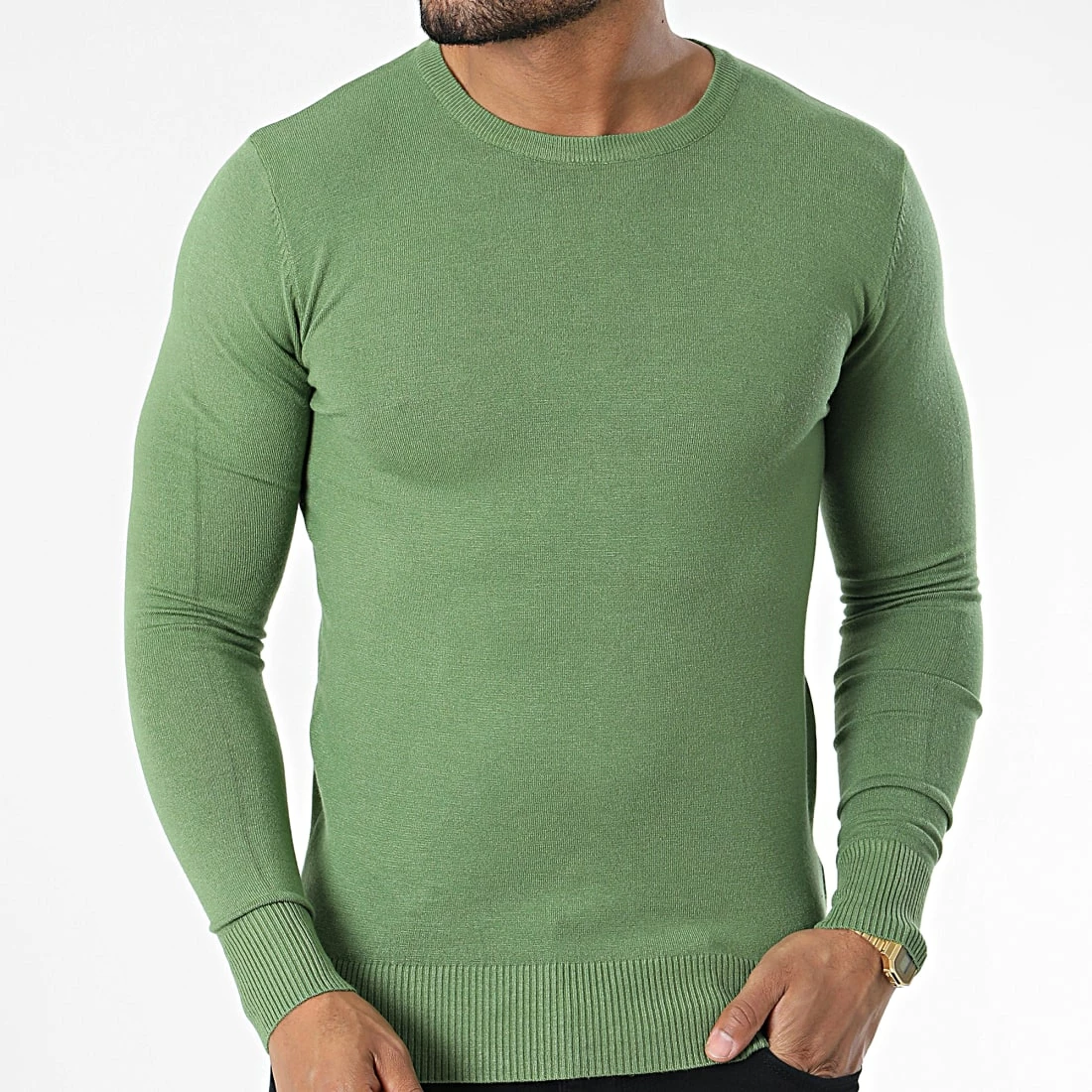 Bon marché 🔥 Pull J661 Vert Clair de Classic Series 🛒 3 Bon marché 🔥 Pull J661 Vert Clair de Classic Series 🛒