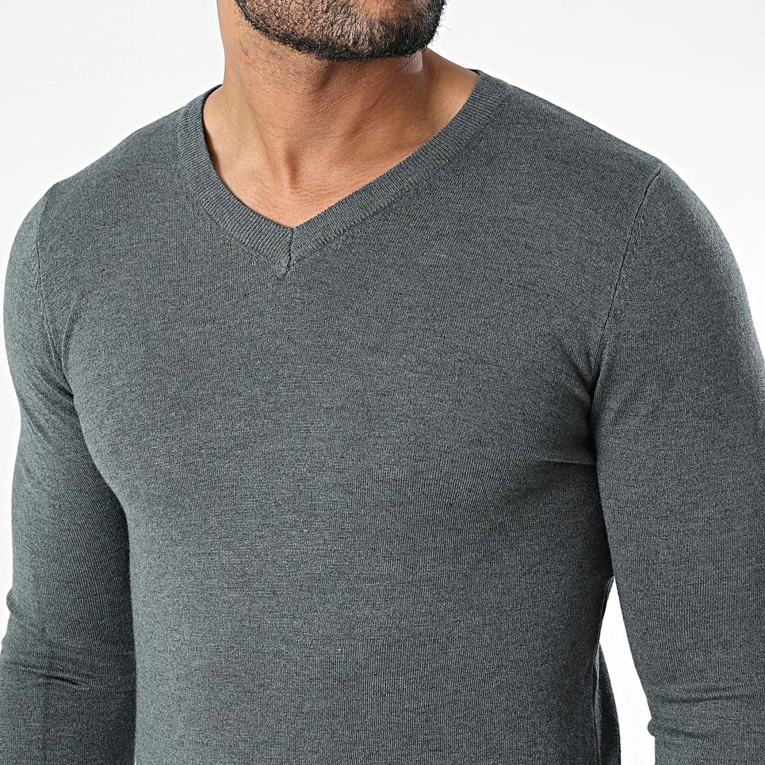 Grosses soldes 🔥 Pull J662 Gris Anthracite Chiné de Classic Series 👏 4 Grosses soldes 🔥 Pull J662 Gris Anthracite Chiné de Classic Series 👏 – Image 2