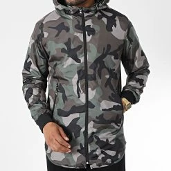 Grosses soldes 👍 Coupe-Vent Camouflage 7425 Vert Kaki de Classic Series 🥰 -Classic Series Soldes classic series 338298 7425 CAMO 20220923T154908 03