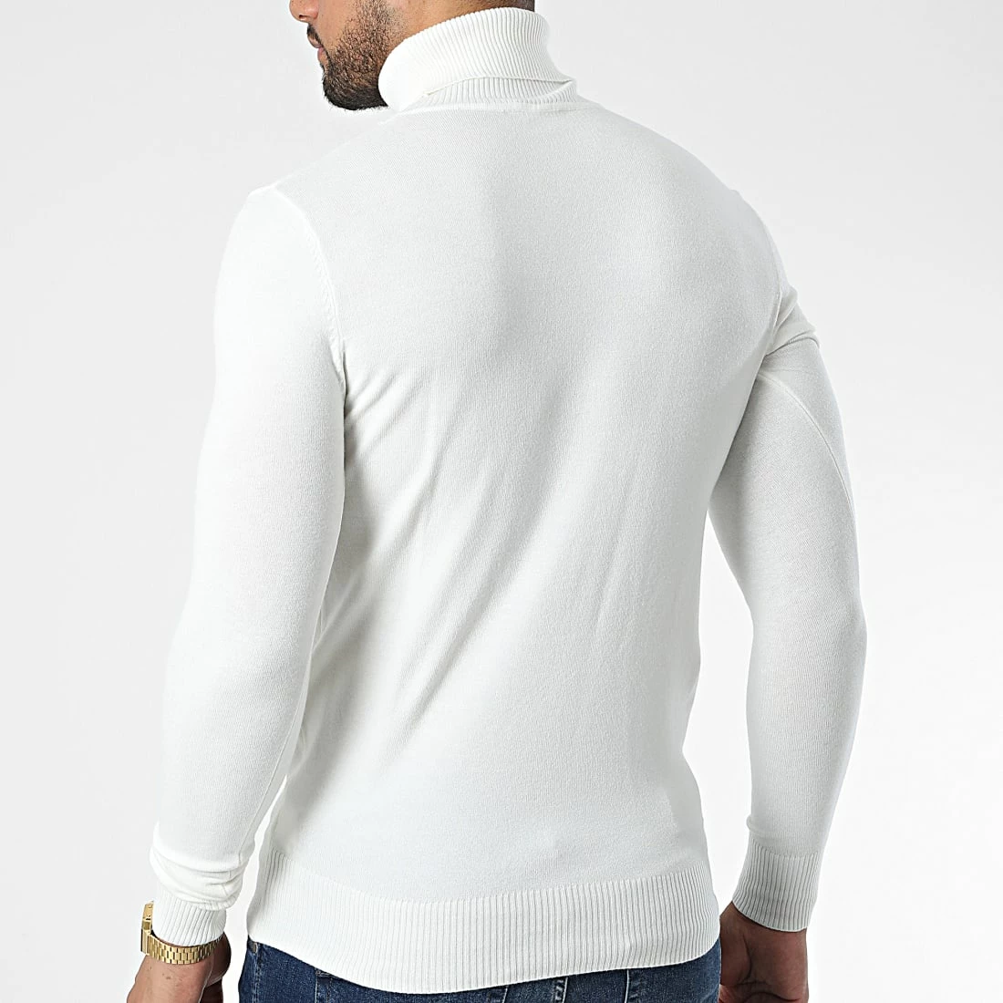 De gros 😍 Pull Col Roulé J663 Beige Clair de Classic Series 🎁 6 De gros 😍 Pull Col Roulé J663 Beige Clair de Classic Series 🎁 – Image 4