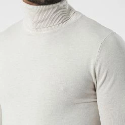 Le moins cher 🔔 Pull Col Roulé J663 Beige de Classic Series 🌟 -Classic Series Soldes classic series 338314 J663 1 20220923T152513 02