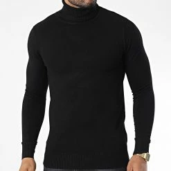 Coupon ✔️ Pull Col Roulé J663 Noir de Classic Series 🔥