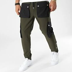 Coupon 🎁 Pantalon Cargo 7419 Vert Kaki de Classic Series 🛒
