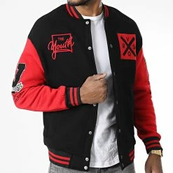 Le moins cher ✨ Veste Teddy 7422 Noir Rouge de Classic Series 👍 -Classic Series Soldes classic series 338330 7422 BLACK RED 20220926T155626 03