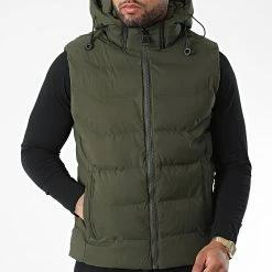 Remise 🧨 Doudoune Sans Manches 9356 Vert Kaki de Classic Series 💯 -Classic Series Soldes classic series 338337 9356 3 OLIVE 20220923T153755 03