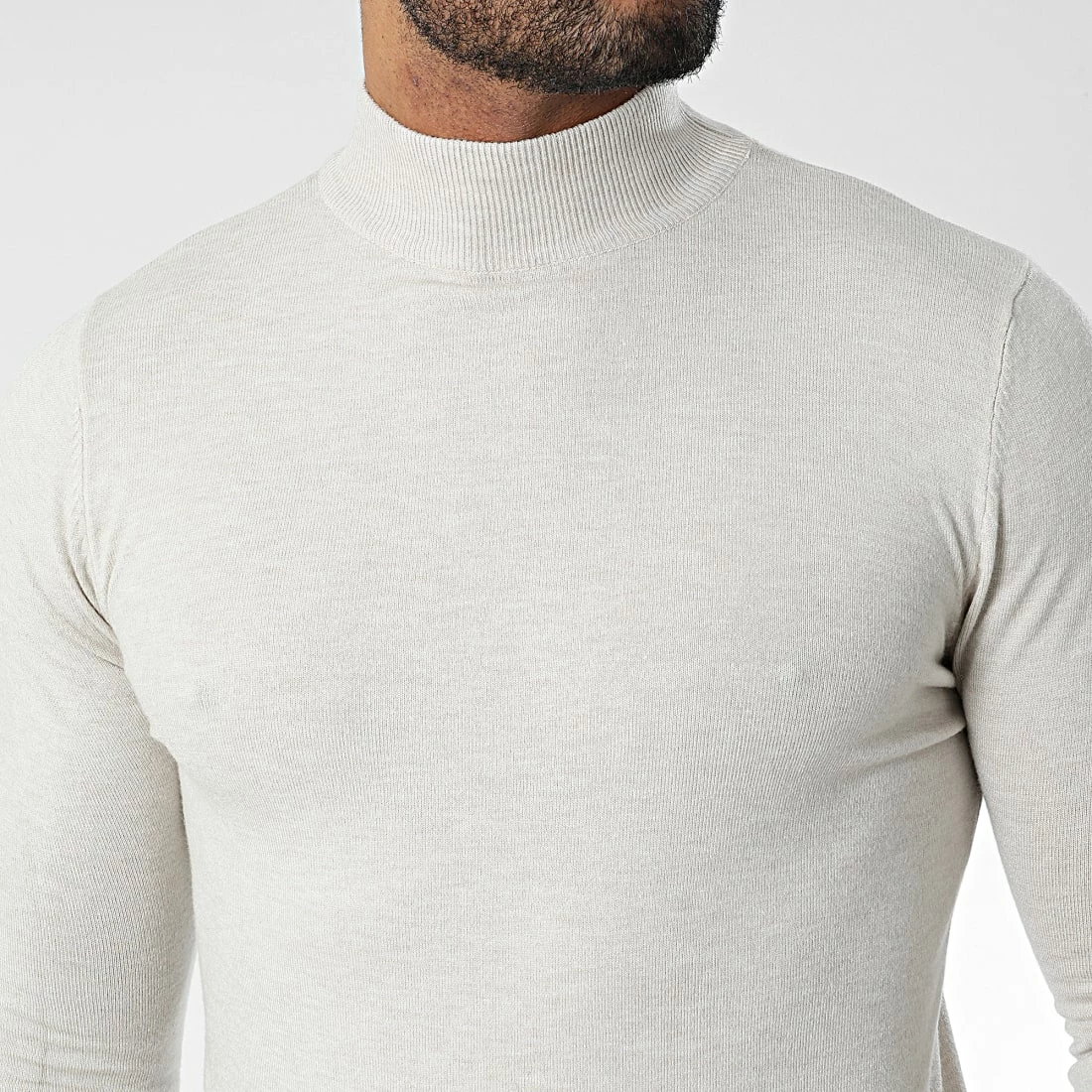 Le moins cher ✔️ Pull Col Cheminée 665 Beige de Classic Series 🥰 4 Le moins cher ✔️ Pull Col Cheminée 665 Beige de Classic Series 🥰 – Image 2