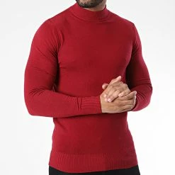 Budget 🌟 Pull Col Cheminée 665 Bordeaux de Classic Series 😉