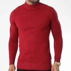 Budget 🌟 Pull Col Cheminée 665 Bordeaux de Classic Series 😉 -Classic Series Soldes classic series 338380 J665 11 20220923T154012 03