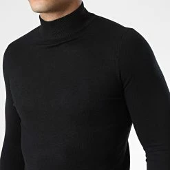 Remise 🎁 Pull Col Cheminée 665 Noir de Classic Series 💯 -Classic Series Soldes classic series 338463 J665 3 20220920T162051 02