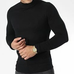 Remise 🎁 Pull Col Cheminée 665 Noir de Classic Series 💯 -Classic Series Soldes classic series 338463 J665 3 20220920T162052 03