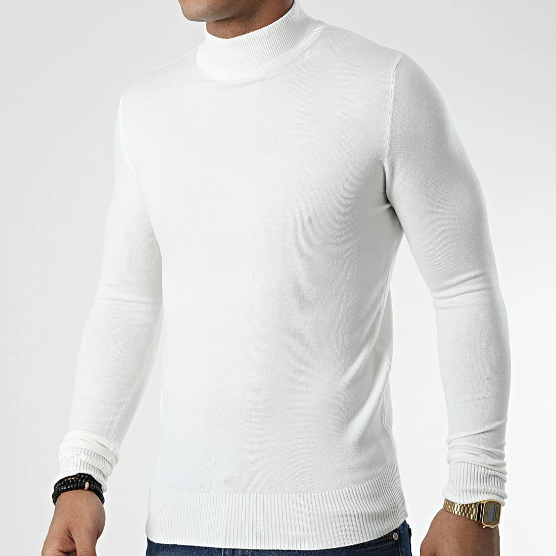 Nouveau ✨ Pull Col Cheminée 665 Beige Clair de Classic Series 💯 3 Nouveau ✨ Pull Col Cheminée 665 Beige Clair de Classic Series 💯