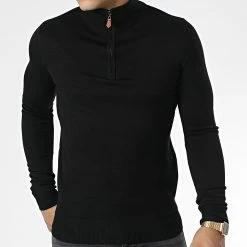 Nouveau ✨ Pull Col Zippé J666 Noir de Classic Series 🛒 -Classic Series Soldes classic series 338479 J666 9 20220920T162136 03