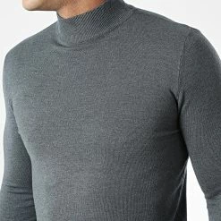 Meilleure affaire 😉 Pull Col Cheminée 665 Gris Chiné de Classic Series 😍 -Classic Series Soldes classic series 338486 J665 9 20220921T154457 02