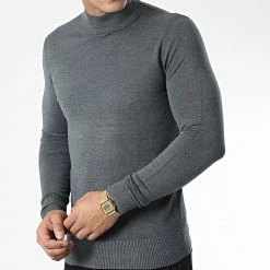 Meilleure affaire 😉 Pull Col Cheminée 665 Gris Chiné de Classic Series 😍 -Classic Series Soldes classic series 338486 J665 9 20220921T154459 03