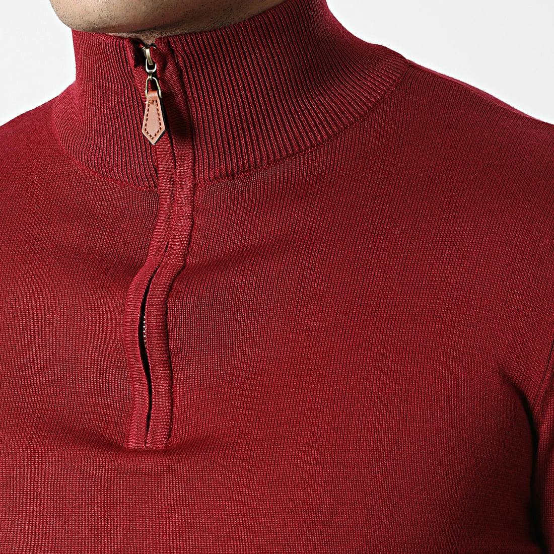 Sortie 🔥 Pull Col Zippé J666 Bordeaux de Classic Series 😀 4 Sortie 🔥 Pull Col Zippé J666 Bordeaux de Classic Series 😀 – Image 2