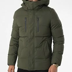 Meilleure vente 💯 Doudoune Capuche 9355 Vert Kaki de Classic Series 🎉