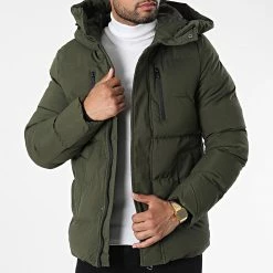 Meilleure vente 💯 Doudoune Capuche 9355 Vert Kaki de Classic Series 🎉 -Classic Series Soldes classic series 338605 9355 3 OLIVE 20220926T153057 03