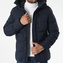 Sortie 👏 Doudoune Capuche 9355 Bleu Marine de Classic Series 👏