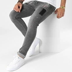 Promo 👍 Jean Slim 61-19A Gris de Classic Series 🛒 -Classic Series Soldes classic series 338632 61 19A 20220929T092351 03